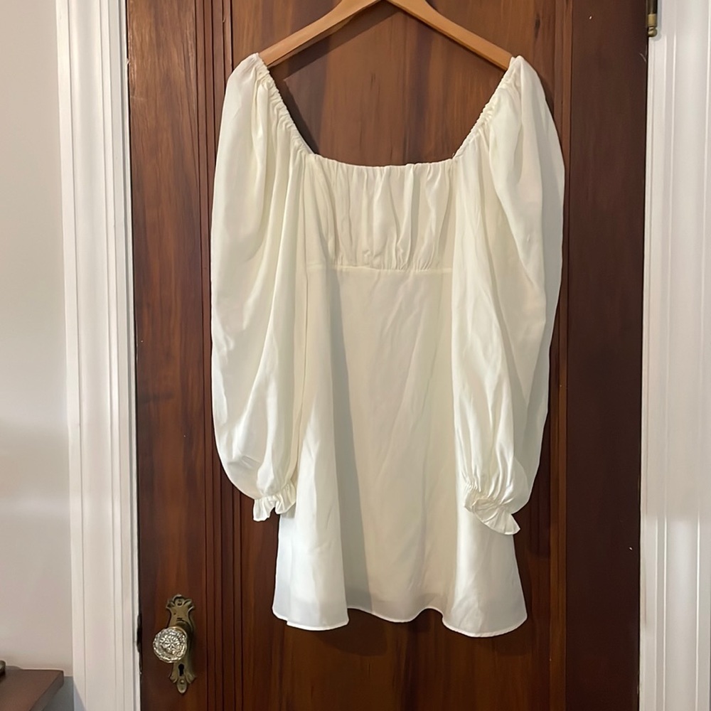 White mini dress